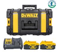 Dewalt Genuine DCB184 18V 2 x 5Ah Li-Ion Batteries + DCB115 Charger & DS150 Case