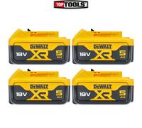 DEWALT Genuine DCB184 18V XR 5.0Ah Li-ion Cordless Slide Battery Pack of Four
