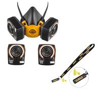 Dewalt Half Mask Respirator Face Mask Large + Extra A2P3 Filters + Ear Plugs