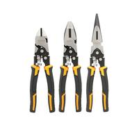 Dewalt Compound Action Pliers Set, 3 Piece. Compound Action Design Allows for 70% More Cutting Power Over Standard Cutting Pliers.