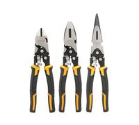 Dewalt 3 Piece Chrome Vanadium Steel Compound Action Pliers Set Dwht0-70484 Bi-Material Comfort-Grip