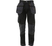 Dewalt Harrison Pro Stretch Fit Trousers Black/Grey -4 Way Worker Plus trade