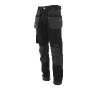 DeWalt Harrison Regular Fit Stretch Trouser Black/Grey 31" 40&qu 40" 31"