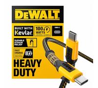 DEWALT Heavy Duty 100W USB C Cable, Jobsite 100 Watt USB C Cable, High Speed Type-C to Type-C, Fast Charge PD USBC Fast Charging Cord for iPhone 17/16/15 Plus Pro Max MacBook iPad Samsung Galaxy, 1.8m
