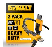 Dewalt Heavy Duty 2-Pack Usb C To Lightning Cable 4Ft, Apple Mfi Certified Iphone Charger Fast Charging Usbc To Lightning Cable, Iphone Charger Cord Compatible With Iphones 14 13 12 11 Pro Max Xr Xs 8