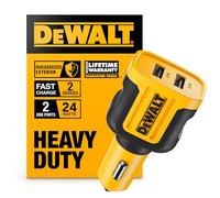DEWALT Heavy Duty 24W USB Car Charger Adapter, Cigarette Lighter Adapter USBA Charger, Fast Charging Car Lighter USB Adapters, Cell Phone Automobile Chargers for iPhone, Samsung Galaxy, iPad