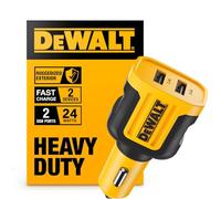 DEWALT Heavy Duty 24W USB Car Charger Adapter, Cigarette Lighter Adapter USBA Charger, Fast Charging Car Lighter USB Adapters, Cell Phone Automobile Chargers for iPhone, Samsung Galaxy, iPad
