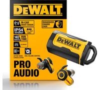 DEWALT Jobsite Pro X-2 ANC True Wireless Earbuds, Improved 38 dB Noise Reduction Rating, Patent Pending Dial Controls, 10-H Runtime (40+ w/Case), 4 Specialized EQ Modes, IP54, Active Noise Cancelling