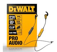 DEWALT Heavy Duty Neckband Bluetooth Earbuds, Wireless Bluetooth 5.2 Headphones w/Microphone, Lightweight Comfort, IP56 Waterproof, Deep Bass Strong Beat, 20H Playtime, Jobsite Behind-Neck Earphones