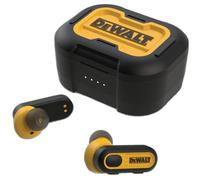 DEWALT Heavy Duty True Wireless Ear Buds, Bluetooth Headphones with Type C Charging Case Included, Over 37 Hours of Battery Life, Easy Setup for iPhone, Perfect for Jobsite, Outdoor Work, Yellow