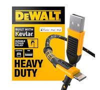 Dewalt MFi-Certified Lightening USB iPhone Charging Cable 4ft 1.2m Reinforced
