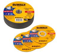 Dewalt 115mm 4.5" 1mm Thin Inox Metal Cutting Disc 22mm Bore Flat Disc X 25 Pack