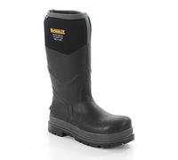 DEWALT Hobart Men's Steel Safety Toe, Steel Midsole, Waterproof, Heat Resistant, Neoprene Wellington Work Boot, Black, UK9 (EU43)