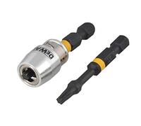 DeWalt Impact Torsion Bit and Magnetic Screwlock Sleeve T20 50mm Pack of 2