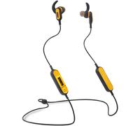 DEWALT Jobsite Wireless Earphones are durable and water-resistant built-in volume, playback controls and Bluetooth®(Extra ear cushions and shirt clip included)