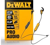 DEWALT Jobsite Wireless Earphones are durable and water-resistant built-in volume, playback controls and Bluetooth®(Extra ear cushions and shirt clip included)