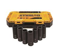 DEWALT McLaren 1/2in Drive Deep Impact Socket Set, 7-Piece, Metric 17-24mm
