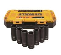 DEWALT McLaren 1/2in Drive Deep Impact Socket Set, 7-Piece, Metric 17-24mm
