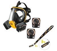 Dewalt Medium A2P3 Full Face Dust Mask Respirator + Extra Filters + Ear Plugs