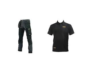 DEWALT Memphis Grey/Black 29 Leg 30W Bundle with Rutland Performance Polo Shirt - M (42in)