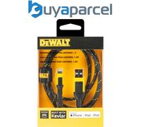 DEWALT Lightning to USB Charge and Sync Cable 4 ft. Black/Yellow