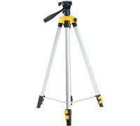 DEWALT Mini Tripod, 1/4in Thread, Adjustable Height, DE0881T-XJ | Mini tripod with 1/4in thread, adjustable height from 0.75m to 1.84m, leveling vial, and soft bag for storage.