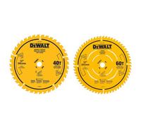 DEWALT Miter Saw Blade Combo Pack, 12” Blades, 40 Tooth & 60 Tooth, Fine Finish, Ultra Sharp Carbide (DWA112CMB)