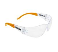 Dewalt Polycarbonate Logo Safety Glasses in Clear Dewalt Clear