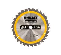 DEWALT Portable Construction Circular Saw Blade 184 x 16mm x 30T DEWDT1940QZ