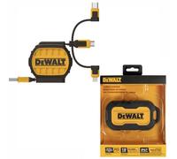 Dewalt Portable Powerbank Phone Charger 10,000Mah + Retractable Multi Cable Usb