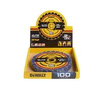 Dewalt 24T Elite Series Circular Saw Blades 165mm (x10 CDU), suitable for ripping and cross-cutting natural timbers and cutting composite wood based sheet materials e.g. Plywood, MDF and chipboard.