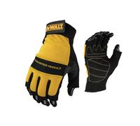 Dewalt Power Tools Fingerless Synthetic Padded Leather Palm Gloves - Large