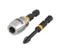 Dewalt Power Tools Impact Torsion & Magnetic Screwlock Sleeve Sets Multi Colour (2 X Ph2 50mm)