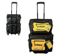 Dewalt Pro Rolling Wheeled Tool Bag Case Soft Storage Stackable + 16" Tool Bag
