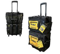 Dewalt Pro Rolling Wheeled Tool Bag Case Soft Storage Stackable + 20" Tool Bag