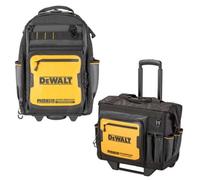 Dewalt Pro Rolling Wheeled Tool Bag Case Storage Stackable + Backpack On Wheels