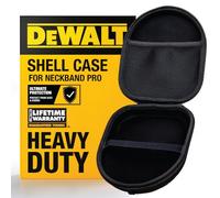 DEWALT Protective Headphone Case for Neckband Earbuds, Compact & Lightweight with EVA Earphone Hard Shell Case, Headset Travel Carry Shockproof, Water-Resistant, Soft Interior & Accessory Pocket