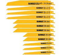 DEWALT Reciprocating Saw Blades, Bi-Metal Set with Case, 12-Piece (DW4892)