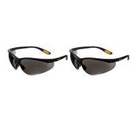 DEWALT Reinforcer Smoke Ploycarbon Safety Glasses - Black/Smoke, One Size (Pack of 2)