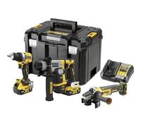 DeWalt Kit of 3 Tools XR 18V 5Ah Brushless DCD800 Drill Driver + SDS Plus DCH172 Drill + Angle Grinder DCG405-DCK355P2T-QW