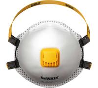 DEWALT FFP3 DISPOSABLE RESPIRATOR (5 PACK) - PREMIUM DUST MASKS FOR MAXIMUM PROTECTION AGAINST FINE PARTICLES AND FUMES - COMFORTABLE FIT, BREATHABLE DESIGN, IDEAL FOR PROFESSIONAL USE