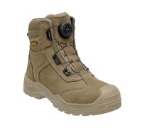 DEWALT Richardson Men's Nubuck Leather, Wide Fitting, BOA Fastener, Steel Toe Safety Work Boot, Stone, UK9