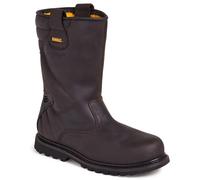 DeWalt Mens Safety Rigger Boots Steel Toe Midsole Leather Goodyear Welted Brown