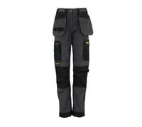 Dewalt Roseville Black & Grey Women's Trousers, Size 8 L29"