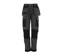 DEWALT Roseville Women's Slim Fit Work Trouser, Pro-Stretch Fabric, Holster and Cargo Pockets, Grey/Black, W14/L29