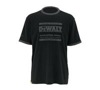 DEWALT Ruston Men’s T-Shirt - Short Sleeve, Polyester Cotton Blend, Regular Fit Workwear Top with Graphic Print, Black/Grey, Medium