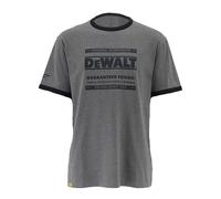 DEWALT Ruston Men’s T-Shirt - Short Sleeve, Polyester Cotton Blend, Regular Fit Workwear Top with Graphic Print, Grey/Black, Medium