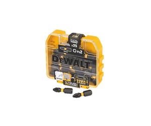 DEWALT Screwdriver Bits PZ2 25 Pack 6.35mm 25mm Hex Shank Impact Torsion