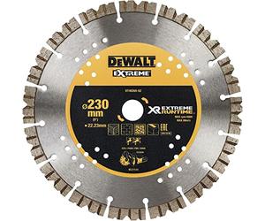 DEWALT Segmented All Purpose Diamond Wheel 230mm, DT40260-QZ | 230mm segmented diamond wheel for fast cutting and long life on concrete, brick and block