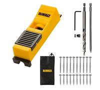 DEWALT Single Pocket Hole Jig Kit with Storage Bag - Pocket Hole Jig with Drill Guide, Pocket Hole Drill Bit & Pocket Screws - Heavy-Duty, Jointing Tool Drill Jig for Woodworking Projects